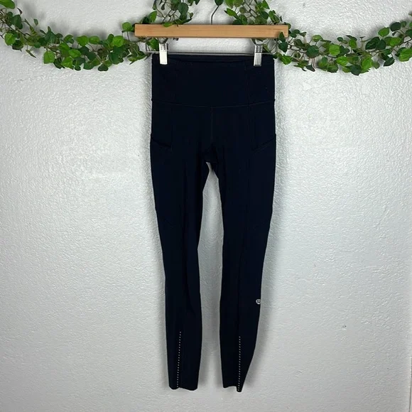 Lululemon Fast & Free 7/8 Tight II *Nulux 25" Black